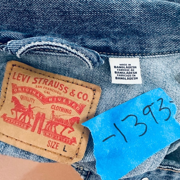 Vintage 90s Levi's Denim Jacket men's size L - Picture 6 of 11